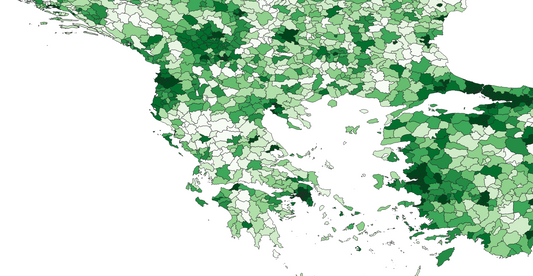 Geodemographics dataset for Balkan countries at municipal level with adminsitrative boundaries