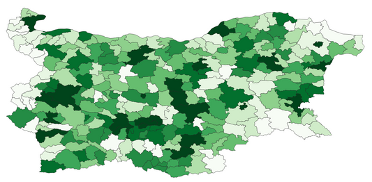 Geodemographics dataset for Bulgaria at municipal level with adminsitrative boundaries