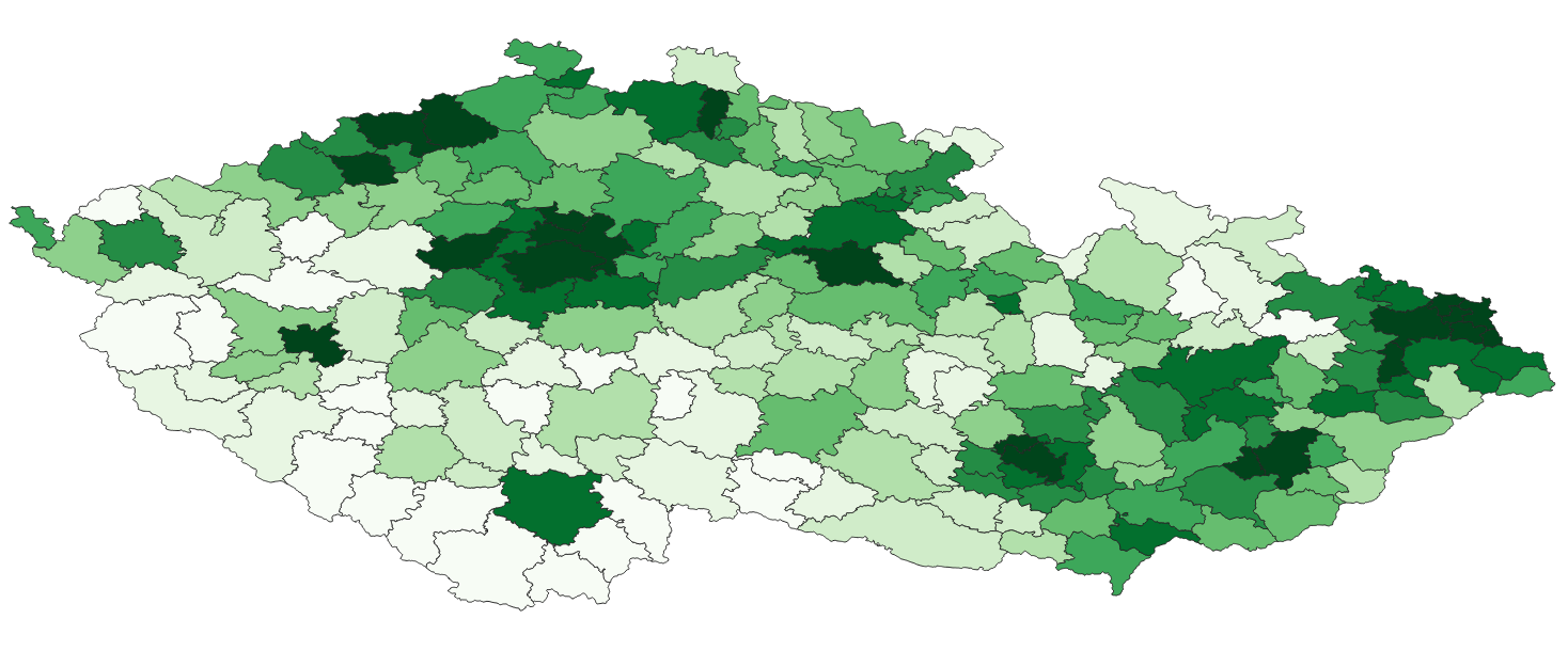 Geodemographics dataset for Czechia at municipal level with adminsitrative boundaries