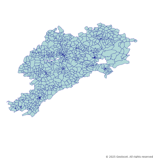 Afyonkarahisar Neighbourhoods/Mahalleler Boundary Polygons in a Shape file format
