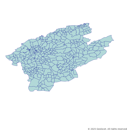 Bartin Neighbourhoods/Mahalleler Boundary Polygons in a Shape file format