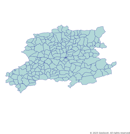 Bayburt Neighbourhoods/Mahalleler Boundary Polygons in a Shape file format
