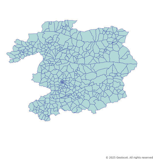 Bingol Neighbourhoods/Mahalleler Boundary Polygons in a Shape file format