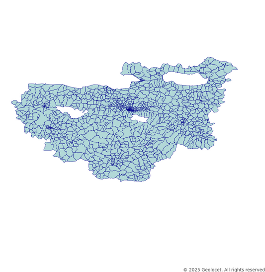 Bursa Neighbourhoods/Mahalleler Boundary Polygons in a Shape file format