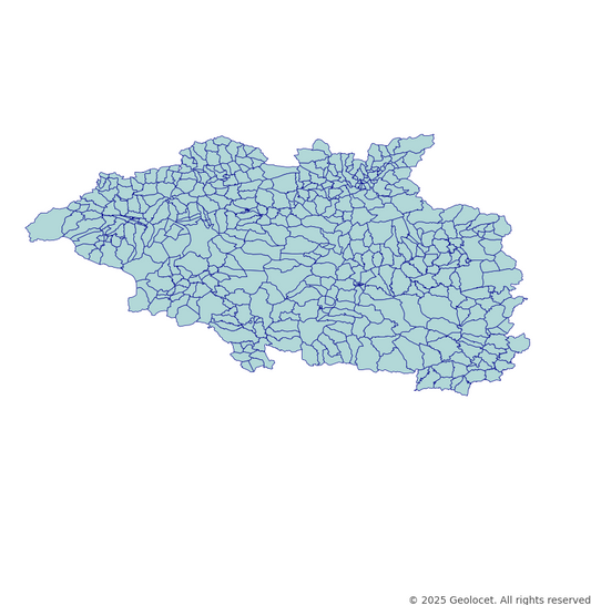 Cankiri Neighbourhoods/Mahalleler Boundary Polygons in a Shape file format