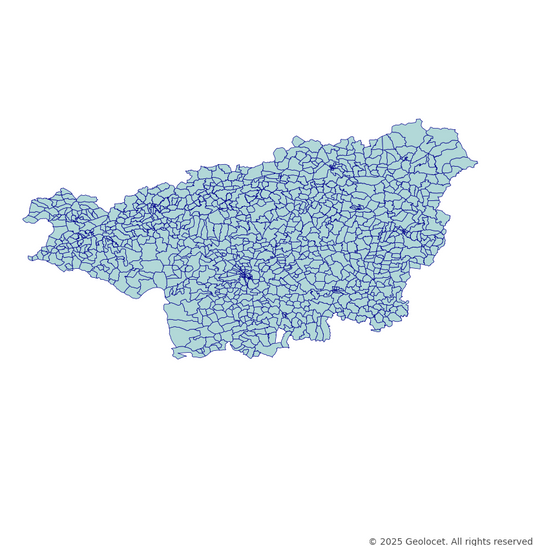 Diyarbakir Neighbourhoods/Mahalleler Boundary Polygons in a Shape file format