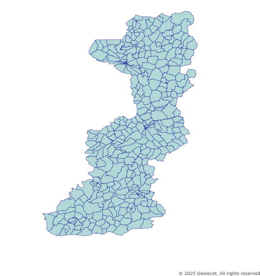 Edirne Neighbourhoods/Mahalleler Boundary Polygons in a Shape file format