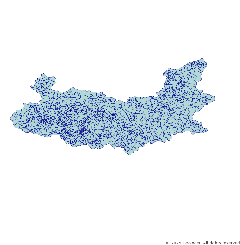Elazig Neighbourhoods/Mahalleler Boundary Polygons in a Shape file format