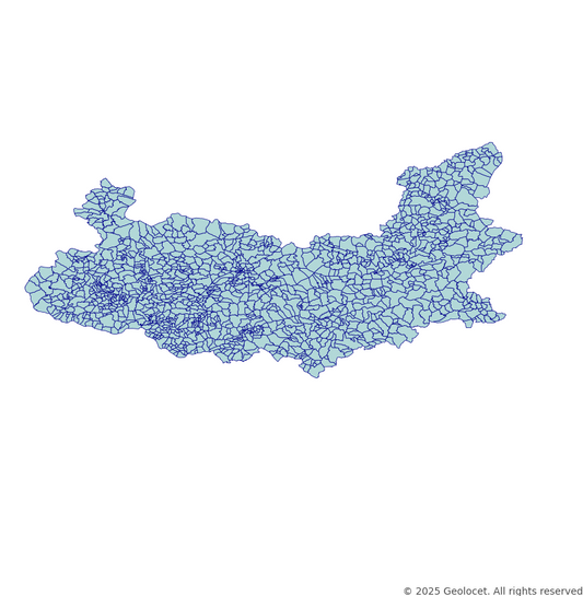 Elazig Neighbourhoods/Mahalleler Boundary Polygons in a Shape file format