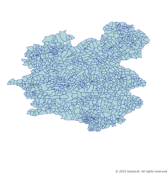Erzurum Neighbourhoods/Mahalleler Boundary Polygons in a Shape file format