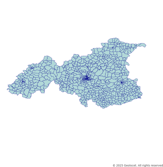 Gaziantep Neighbourhoods/Mahalleler Boundary Polygons in a Shape file format