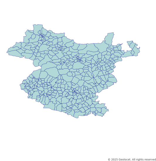 Gumushane Neighbourhoods/Mahalleler Boundary Polygons in a Shape file format