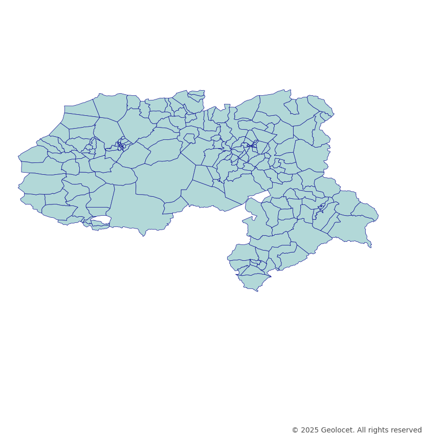 Hakkari Neighbourhoods/Mahalleler Boundary Polygons in a Shape file format
