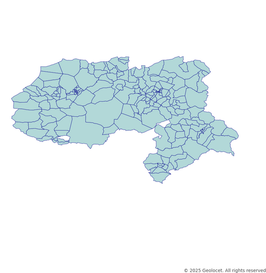 Hakkari Neighbourhoods/Mahalleler Boundary Polygons in a Shape file format