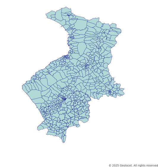Hatay Neighbourhoods/Mahalleler Boundary Polygons in a Shape file format