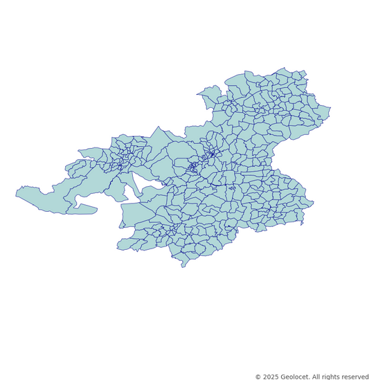 Karabuk Neighbourhoods/Mahalleler Boundary Polygons in a Shape file format