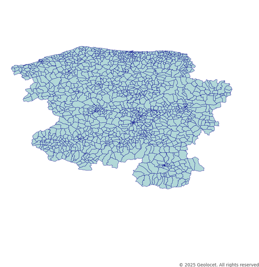 Kastamonu Neighbourhoods/Mahalleler Boundary Polygons in a Shape file format