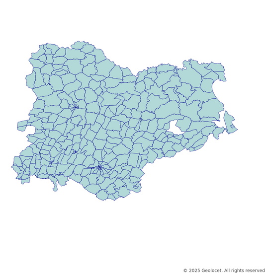 Kirklareli Neighbourhoods/Mahalleler Boundary Polygons in a Shape file format