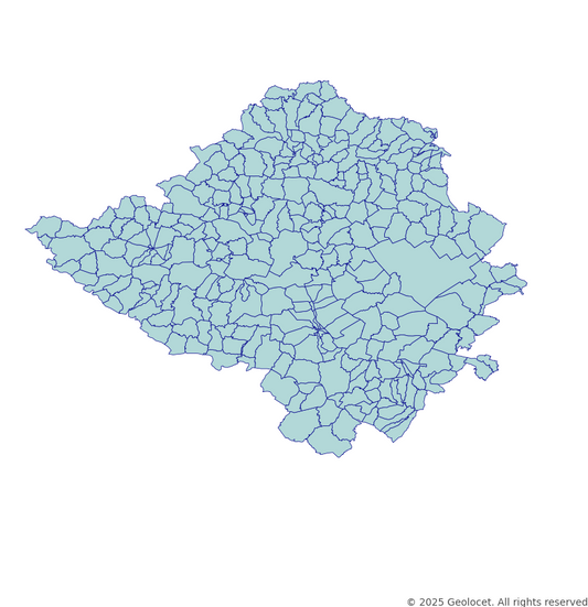 Kirsehir Neighbourhoods/Mahalleler Boundary Polygons in a Shape file format