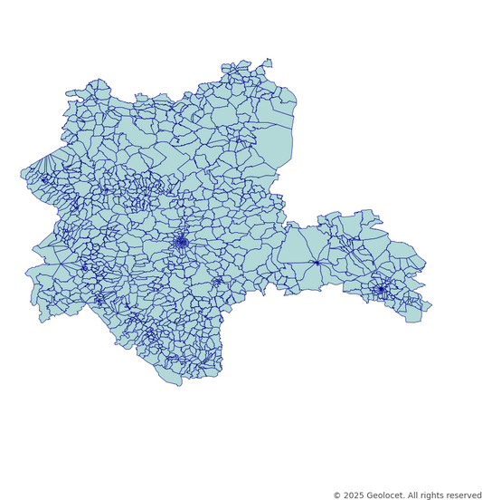 Konya Neighbourhoods/Mahalleler Boundary Polygons in a Shape file format