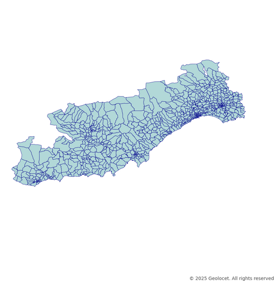 Mersin Neighbourhoods/Mahalleler Boundary Polygons in a Shape file format