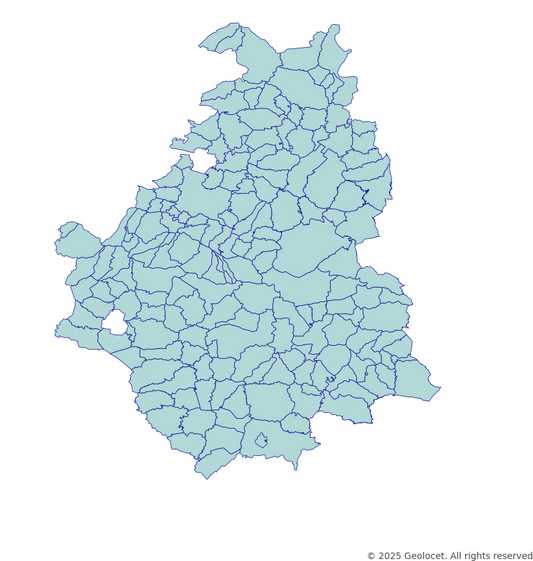 Nevsehir Neighbourhoods/Mahalleler Boundary Polygons in a Shape file format