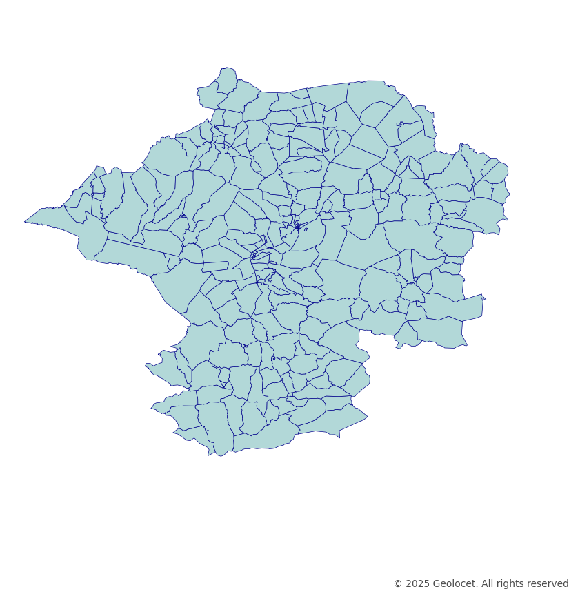 Nigde Neighbourhoods/Mahalleler Boundary Polygons in a Shape file format