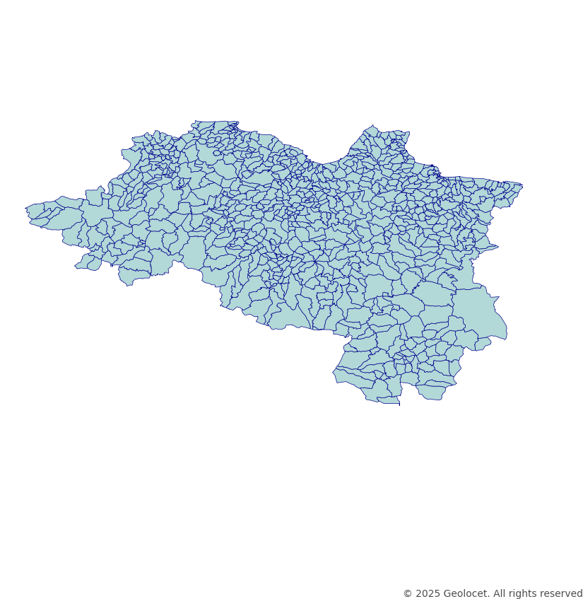 Ordu Neighbourhoods/Mahalleler Boundary Polygons in a Shape file format