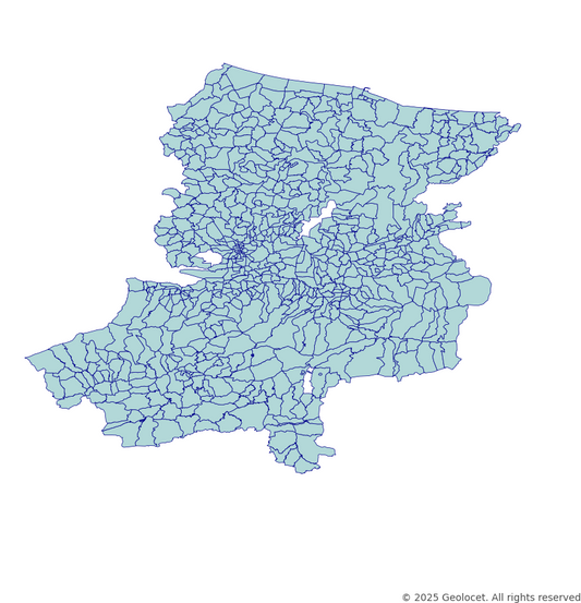 Sakarya Neighbourhoods/Mahalleler Boundary Polygons in a Shape file format