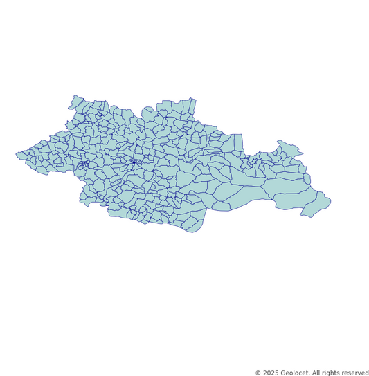 Siirt Neighbourhoods/Mahalleler Boundary Polygons in a Shape file format