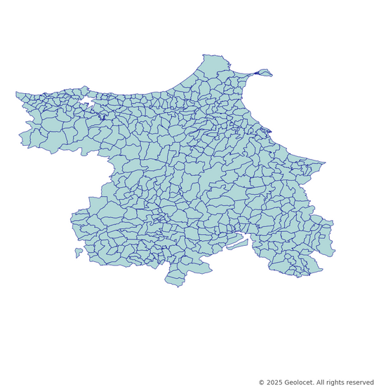 Sinop Neighbourhoods/Mahalleler Boundary Polygons in a Shape file format