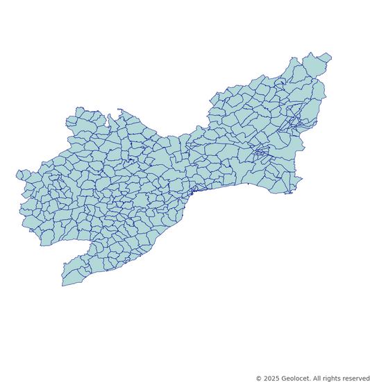 Tekirdag Neighbourhoods/Mahalleler Boundary Polygons in a Shape file format