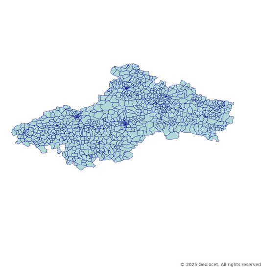 Tokat Neighbourhoods/Mahalleler Boundary Polygons in a Shape file format