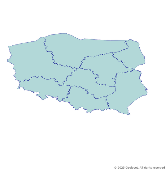Poland Macroregions Administrative Boundary Polygons