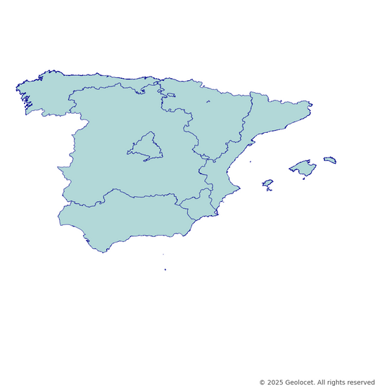 Spain Statistical Regions Boundary Polygons