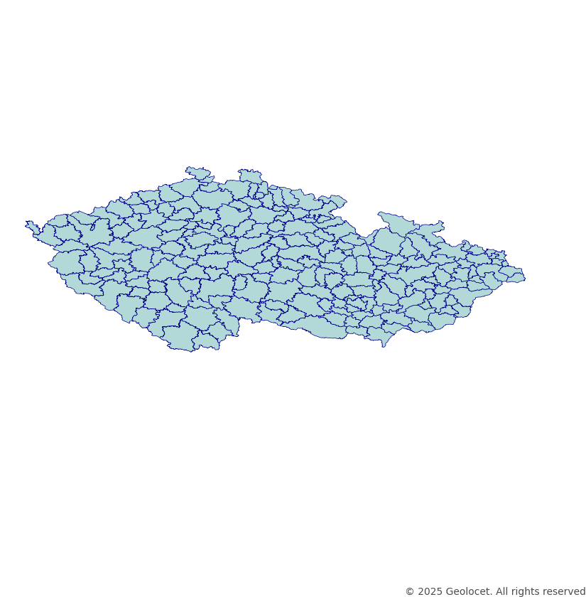 Czech republic AD MEP Administrative Boundary Polygons