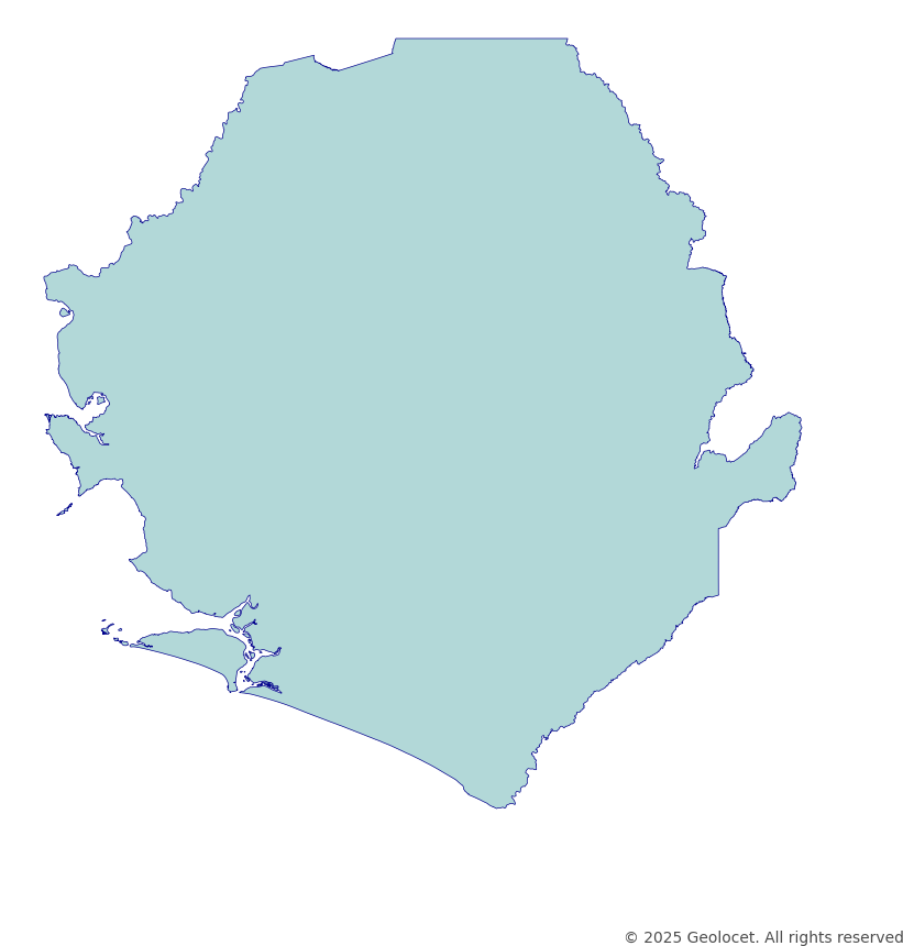 Sierra Leone Country-Level Boundary