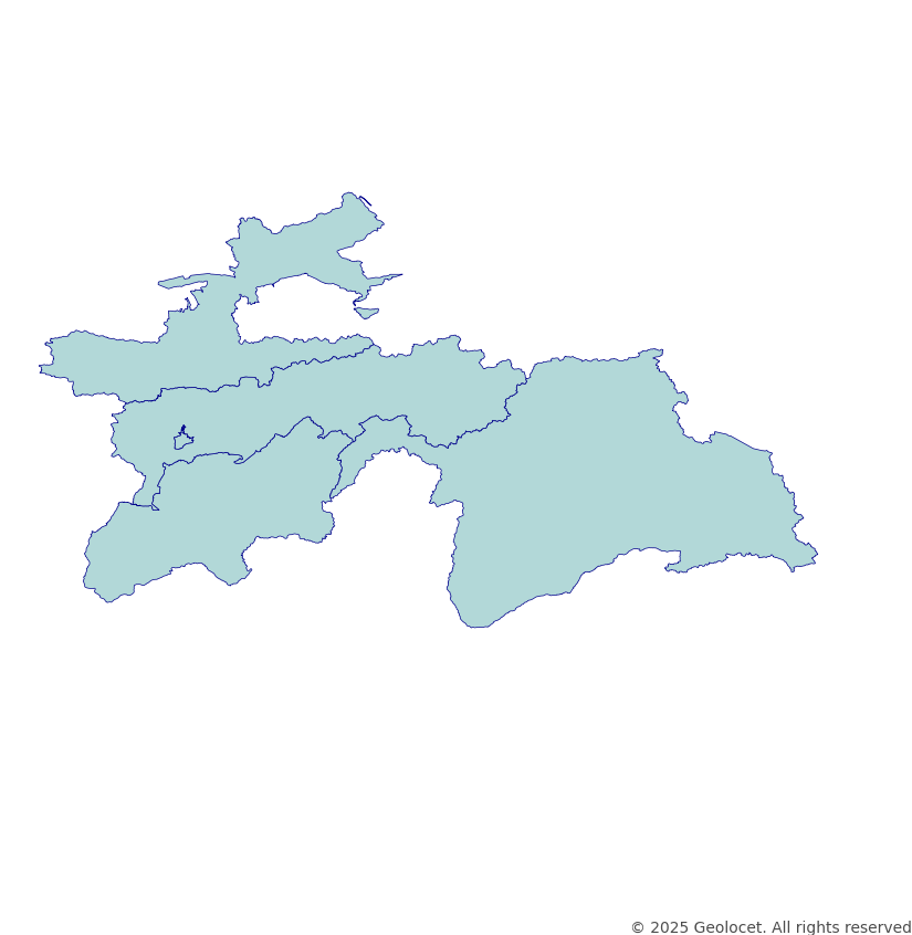 Tajikistan Region-Level Boundary