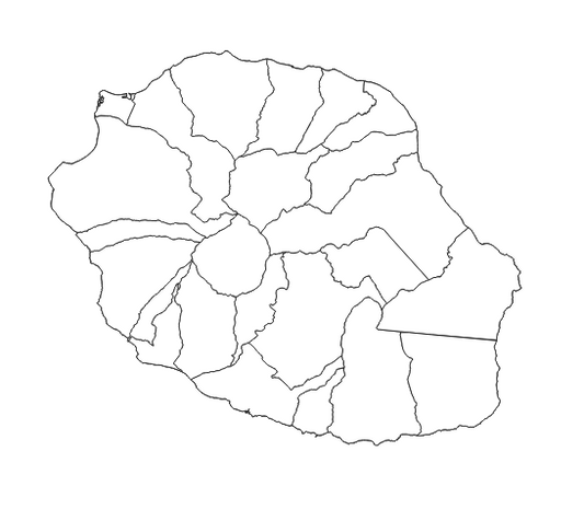 Reunion Administrative Divisions Boundaries Dataset
