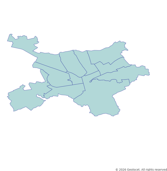 Albania Tirana subdistricts GIS Boundaries (Shapefile & GeoPackage)