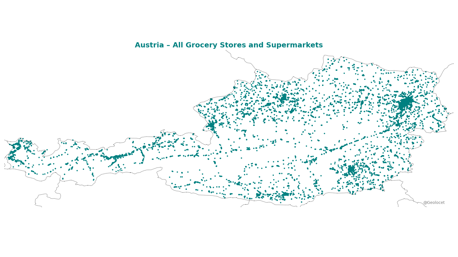 All Supermarket Locations in Austria: Complete Geographic Dataset