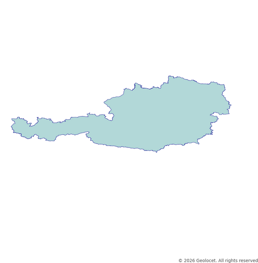 Austria Full Administrative Hierarchy: Country, Bundesland (State), District, Municipality GIS Boundaries with 2026 Population Data