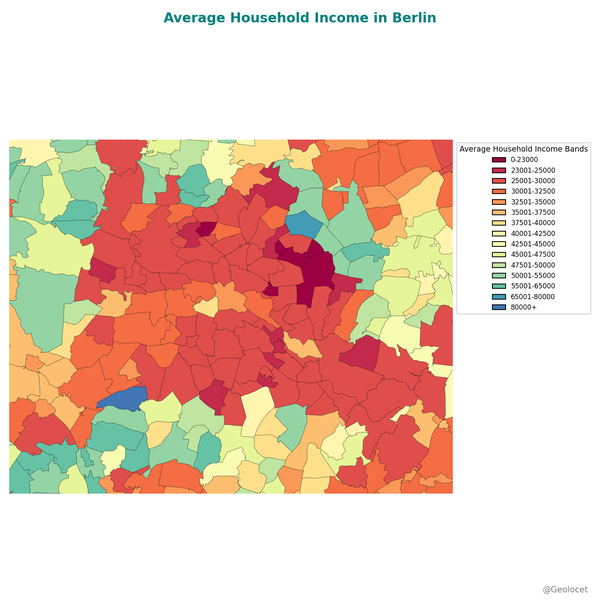 Germany Income Map Germany: Granular Level Average Household Income Dataset – Geolocet