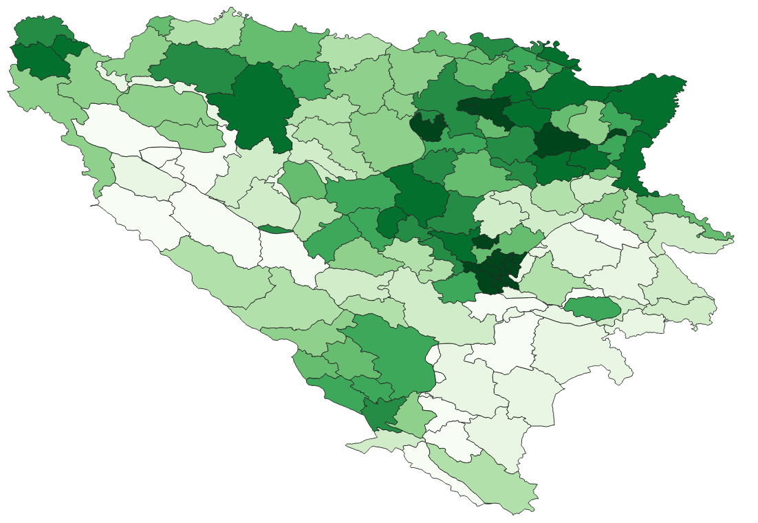 Comprehensive Geodemographic & Geospatial Data for Bosnia - Municipal ...