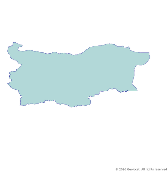 Bulgaria Full Administrative Hierarchy: Country, Region, Municipality GIS Boundaries with 2025 Population Data