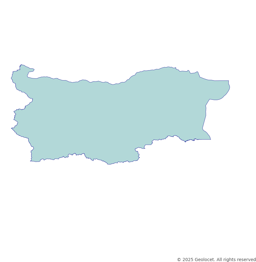 Bulgaria Country (Държава) Administrative Boundary Polygons