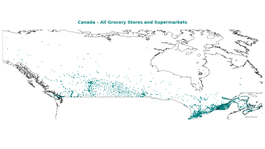 All Supermarket Locations in Canada: Complete Geographic Dataset Available for Download