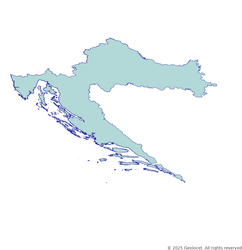 Croatia Country (Država) Administrative Boundary Polygons