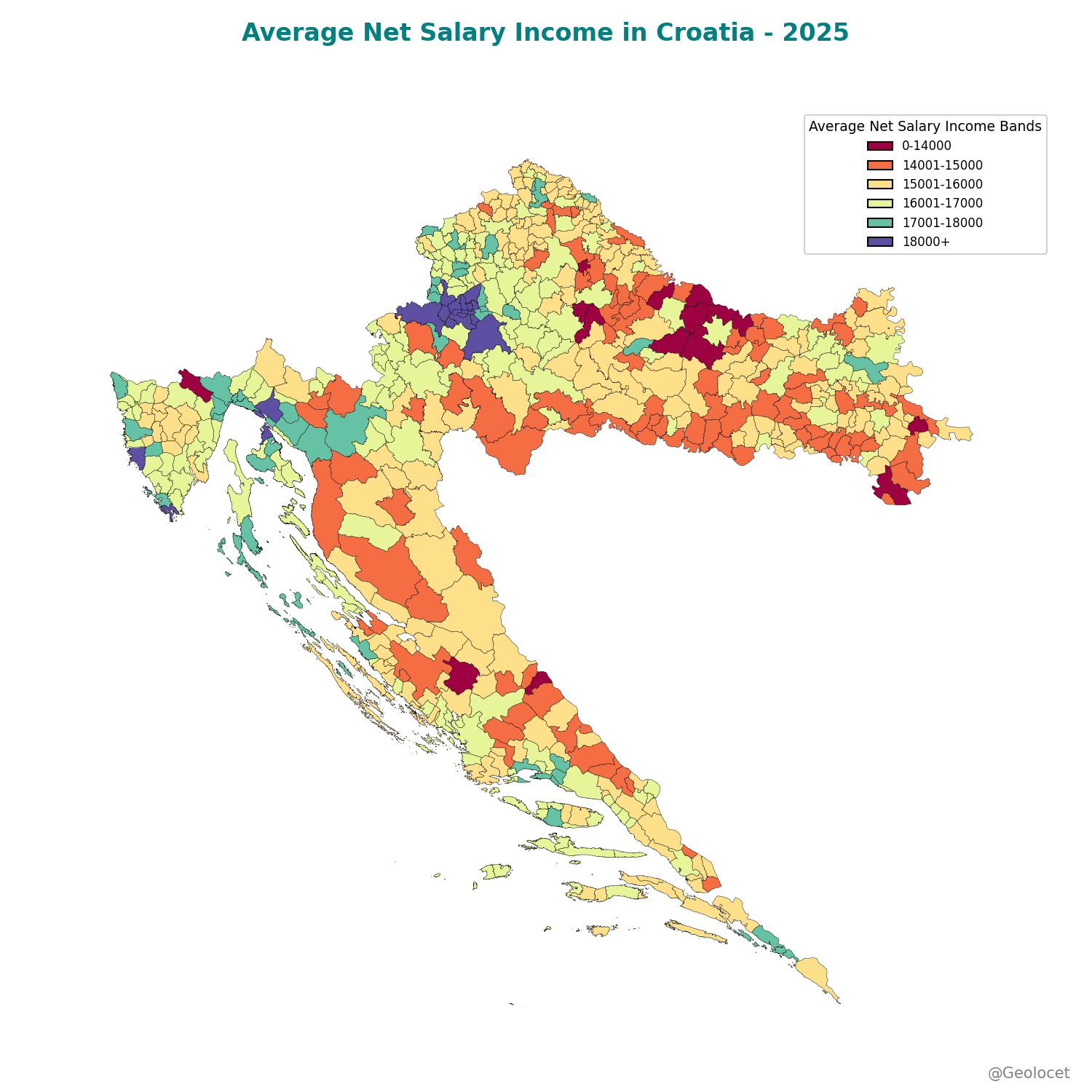 Croatia: Income distribution at Municipality and Zagreb District Level