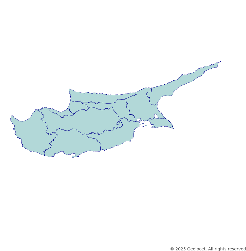 Cyprus District-level Boundary Polygons